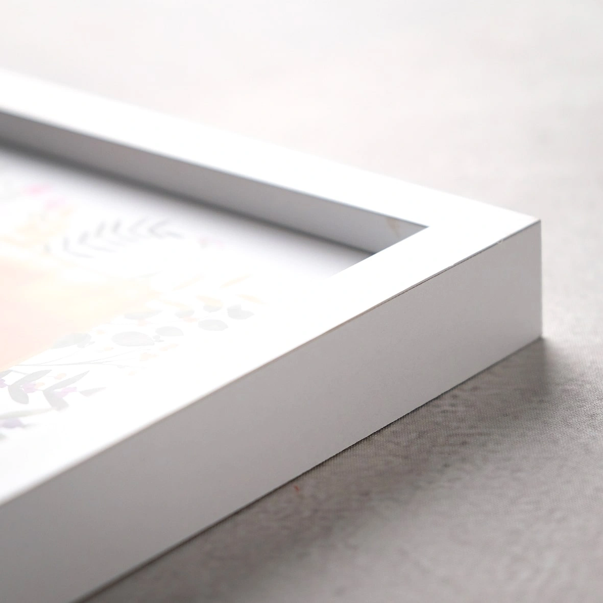 1 Fotoğraflı 25x25 Desenli Beyaz Çerçeve