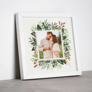 25x25 Hediye 1 Fotoğraflı Çerçeve Beyaz