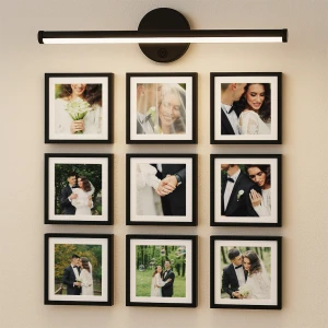 9 Adet 20x20 cm Siyah Çerçeve Seti - Aplik Hediyeli