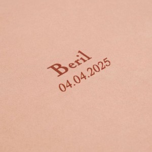 Büyük Anı Albümü ve 36 adet Fotoğraf Baskı - Pastel Pembe Nubuk