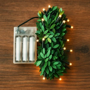Dekoratif Yapraklı Led Işık Zinciri – 3 Metre