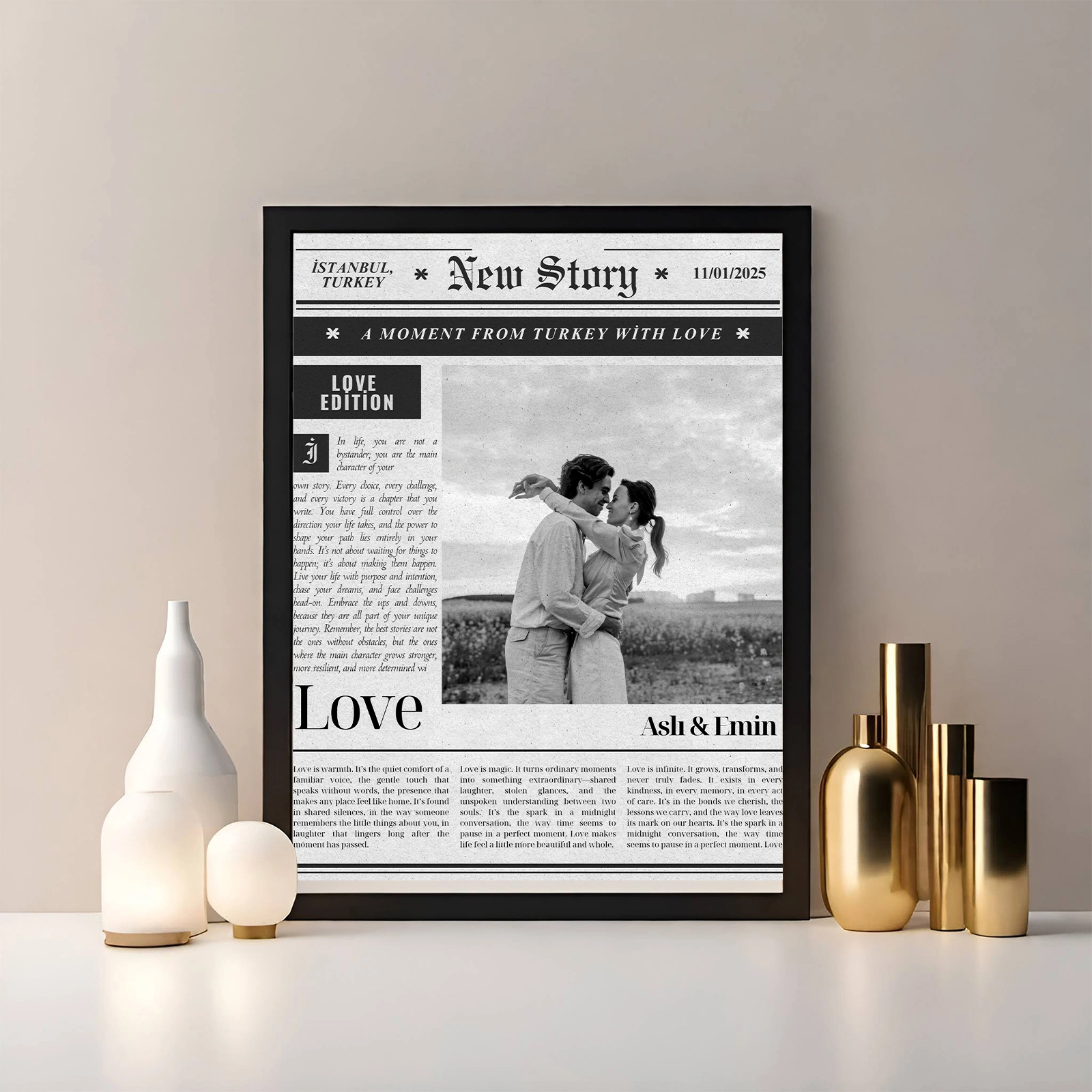 New Story Gazete Yapışan Çerçeve – 30x40 cm