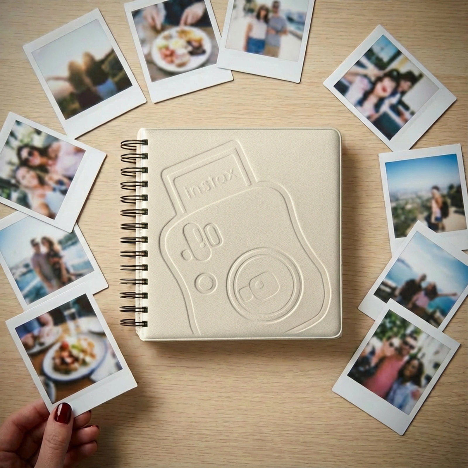 Pola Anı Albüm 6x9 Krem – 68 Fotoğraf Kapasiteli (Spiralli)