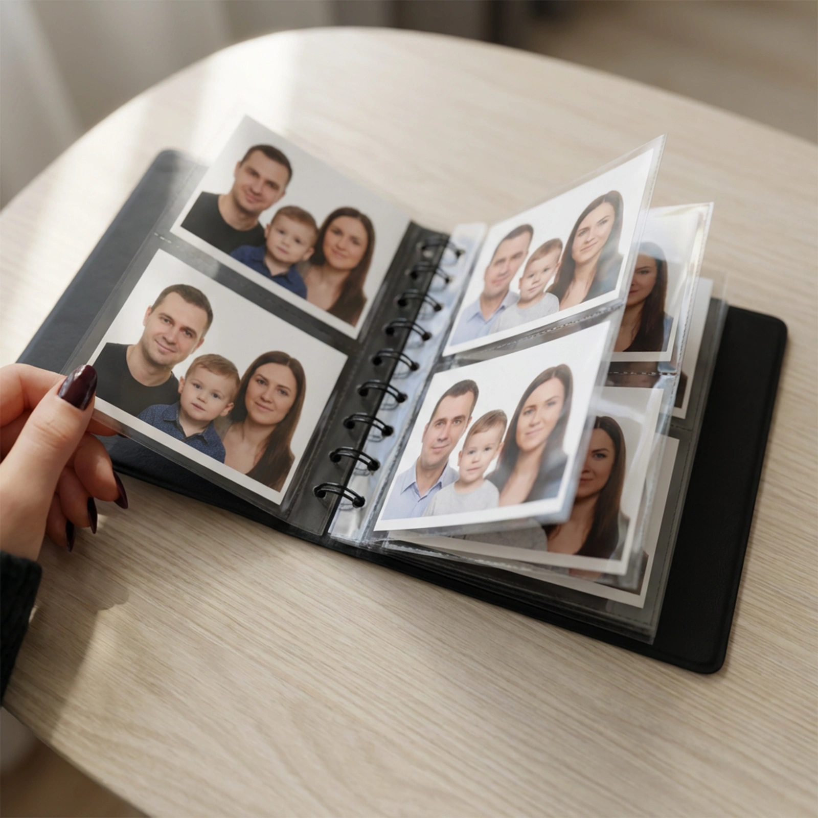 Pola Anı Albüm 6x9 Krem – 68 Fotoğraf Kapasiteli (Spiralli)