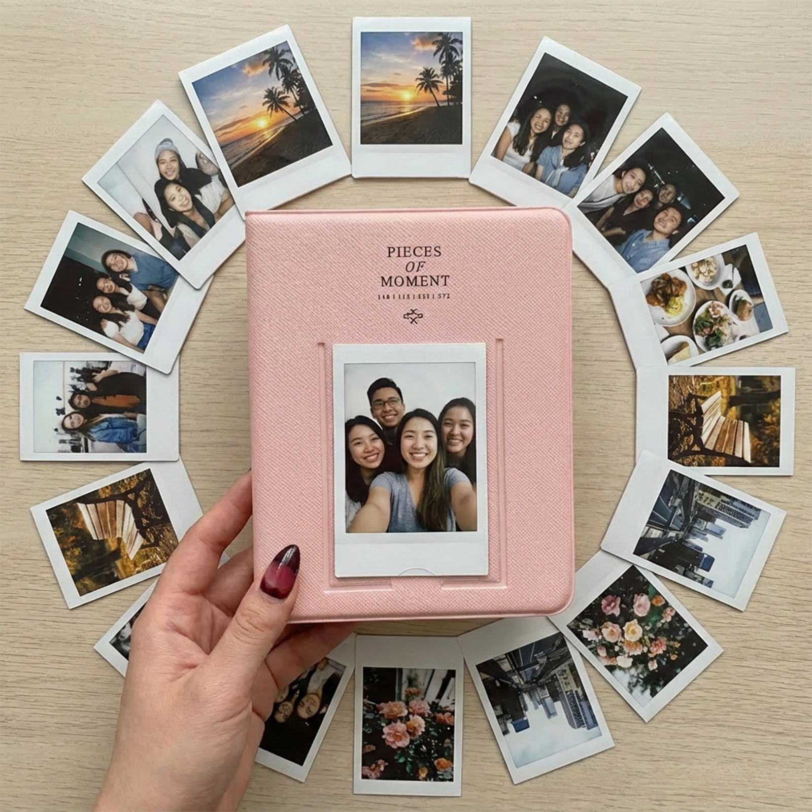 Pola Anı Albüm 6x9 Pembe – 64 Fotoğraf Kapasiteli