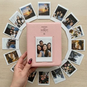 Pola Anı Albüm 6x9 Pembe – 64 Fotoğraf Kapasiteli