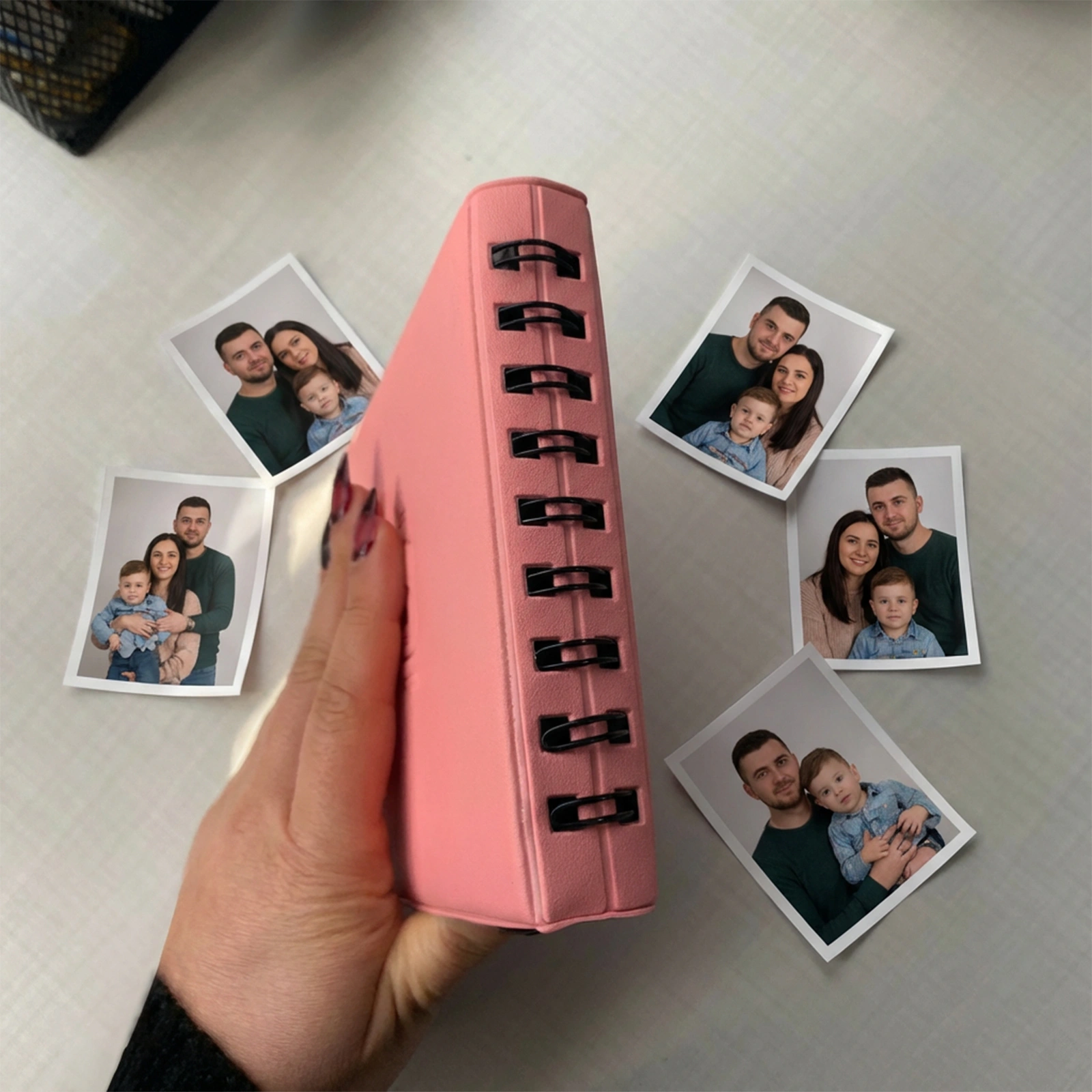 Pola Anı Albüm 6x9 Pembe – 68 Fotoğraf Kapasiteli (Spiralli)