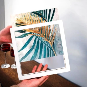 Sevgiliye Desenli 1 Fotoğraflı 25x25 Beyaz Çerçeve