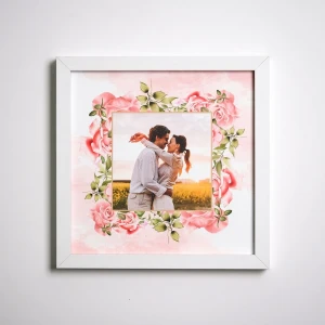 Sevgiliye Hediye 25x25 Beyaz Çerçeve